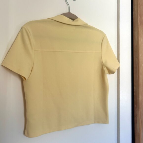 Oak + Fort Butter Yellow Cropped Blouse - Picture 5 of 7